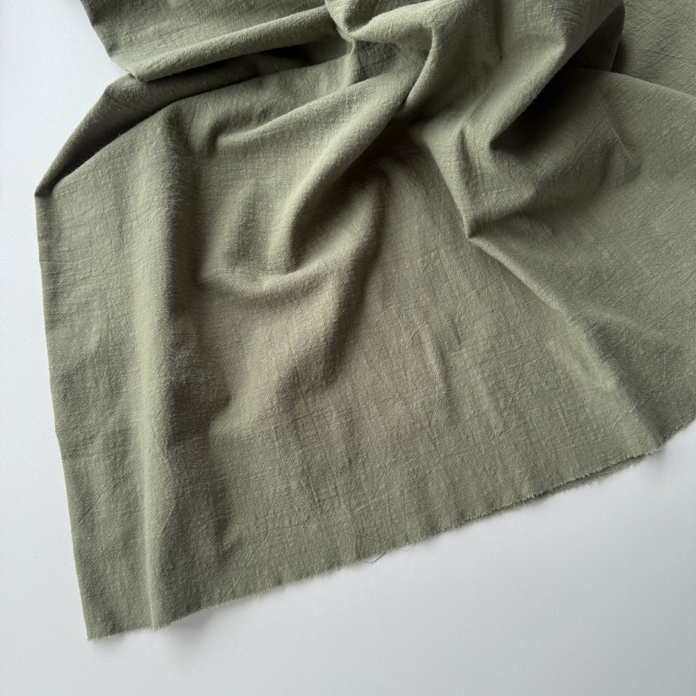 Хлопок "под Лён" Светлая оливка