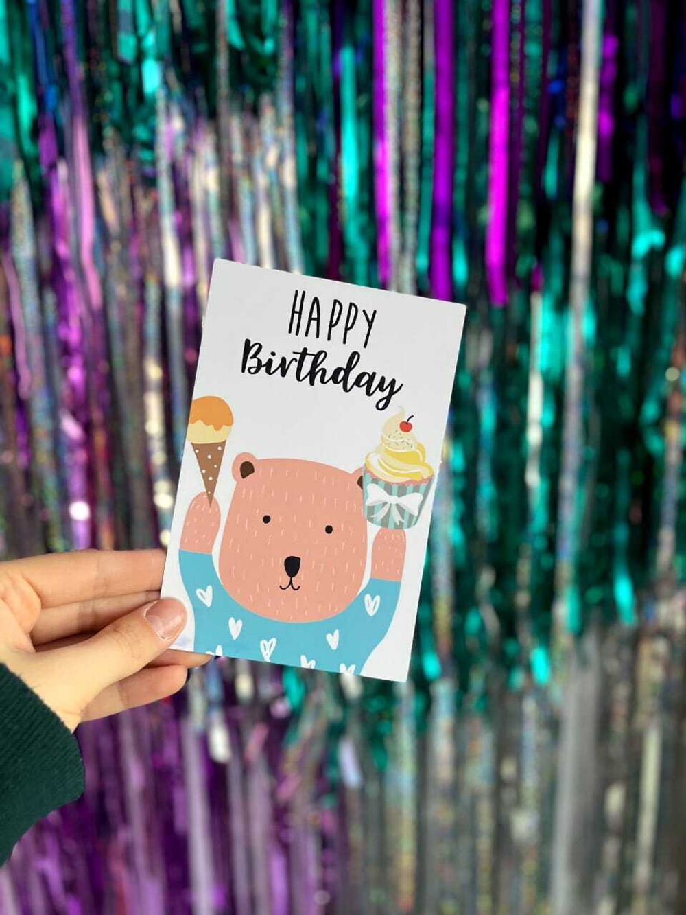 Открытка Мишка Happy Birthday №15 
