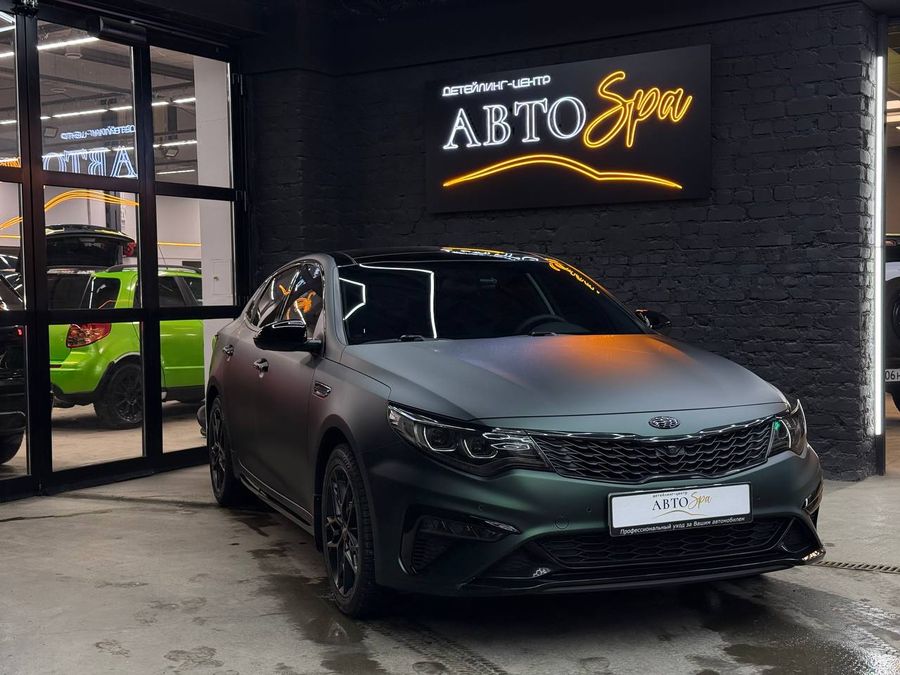 🚗 Kia Optima в новом образе: оливковый стиль с Carbins!💚   Kia Optima преобразилась — теперь она в стильном оливковом цвете благодаря цветной полиуретановой плёнке Carbins Color PPF Olive Green MF-16C !