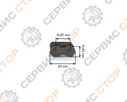 Звено цепи соединительное 10В-1х5м 15,875мм Anna
