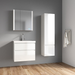 Комплект тумба Velluto 60 (60*60*450) подвесная с раковиной Слим 60