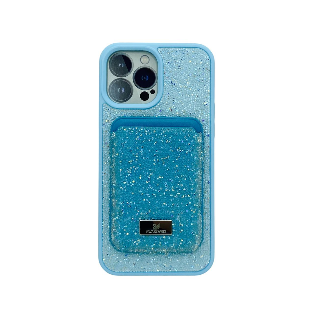 Чехол Swarovski с картхолдером для iPhone 15PROMAX