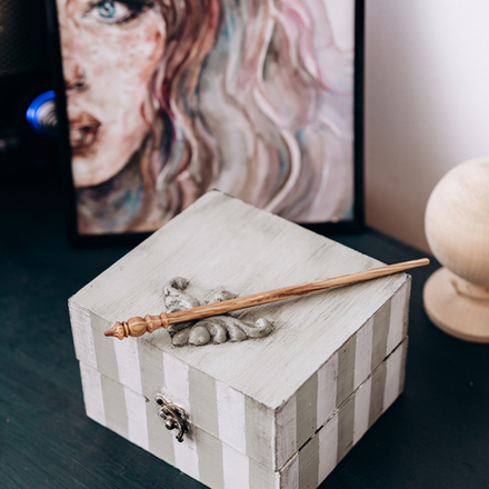 Деревянная заколка-шпилька из дерева вишня. H20