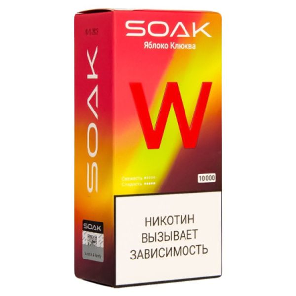 Купить Одноразовый Pod Soak W - Apple Cranberry (10000 затяжек)