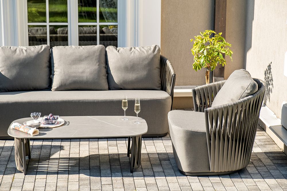 "Флоренция" лаунж-зона из искусственного ротанга, цвет графит