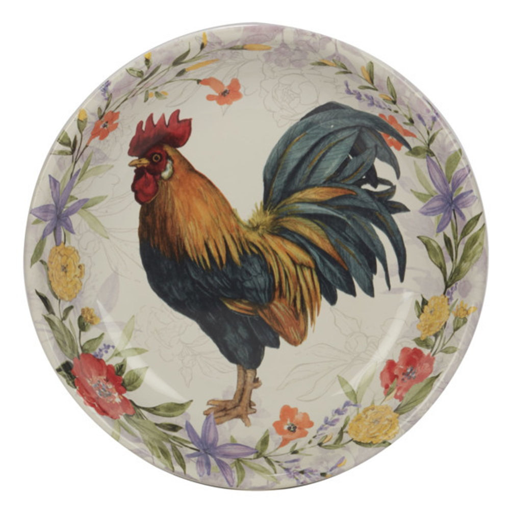 Тарелка суповая 23см Certified Int. Петушки на лугу 3