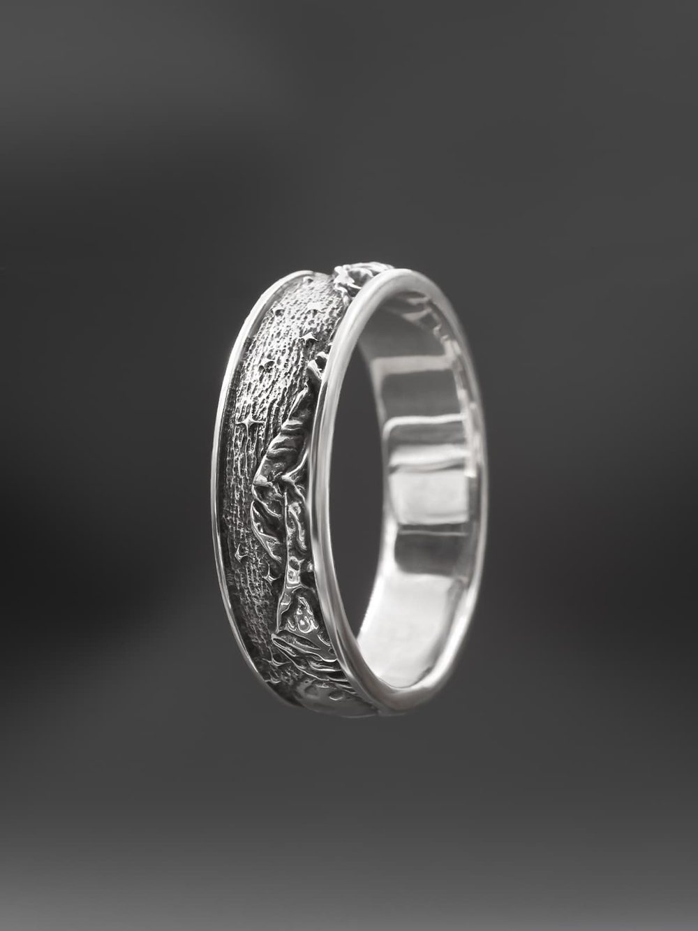 Лунная ночь — кольцо из серебра