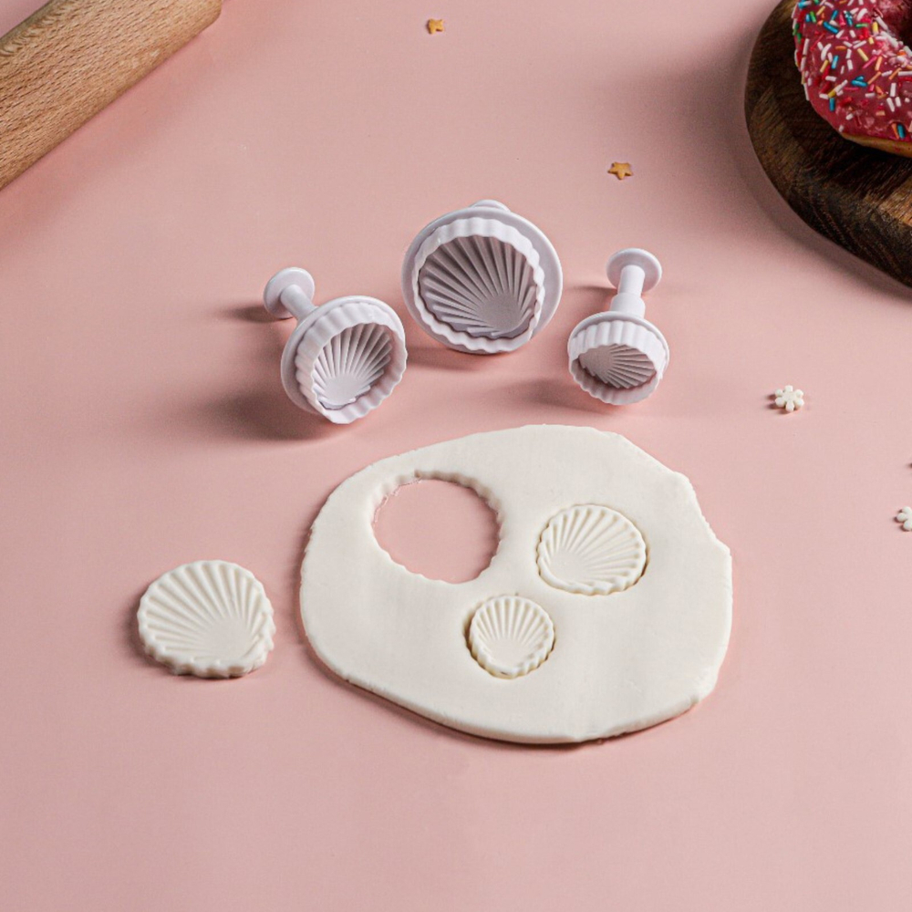 Вырубки с выталкивателем "Морские ракушки" 3 шт