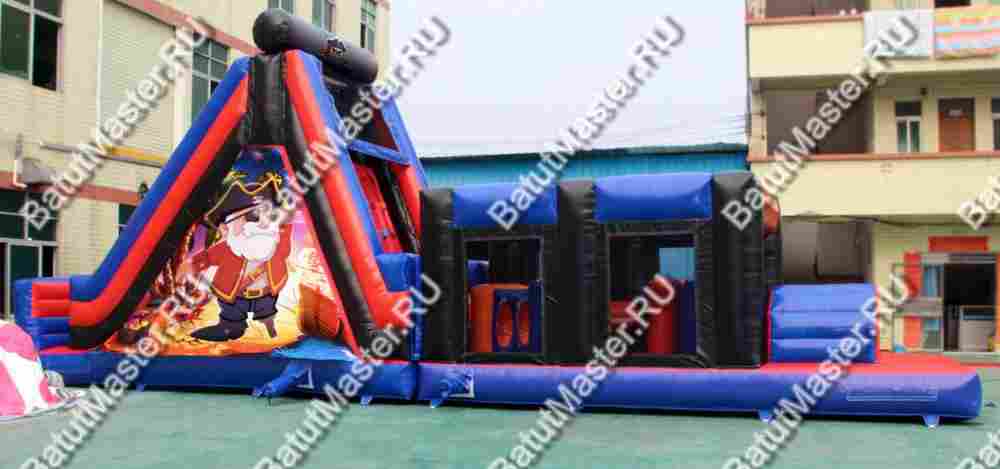 Коммерческая надувная полоса препятствий "Морская стихия"