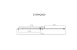 Душевая дверь Дайс (Dice) VDS-4D110CLB, 1100, черный, стекло прозрачное