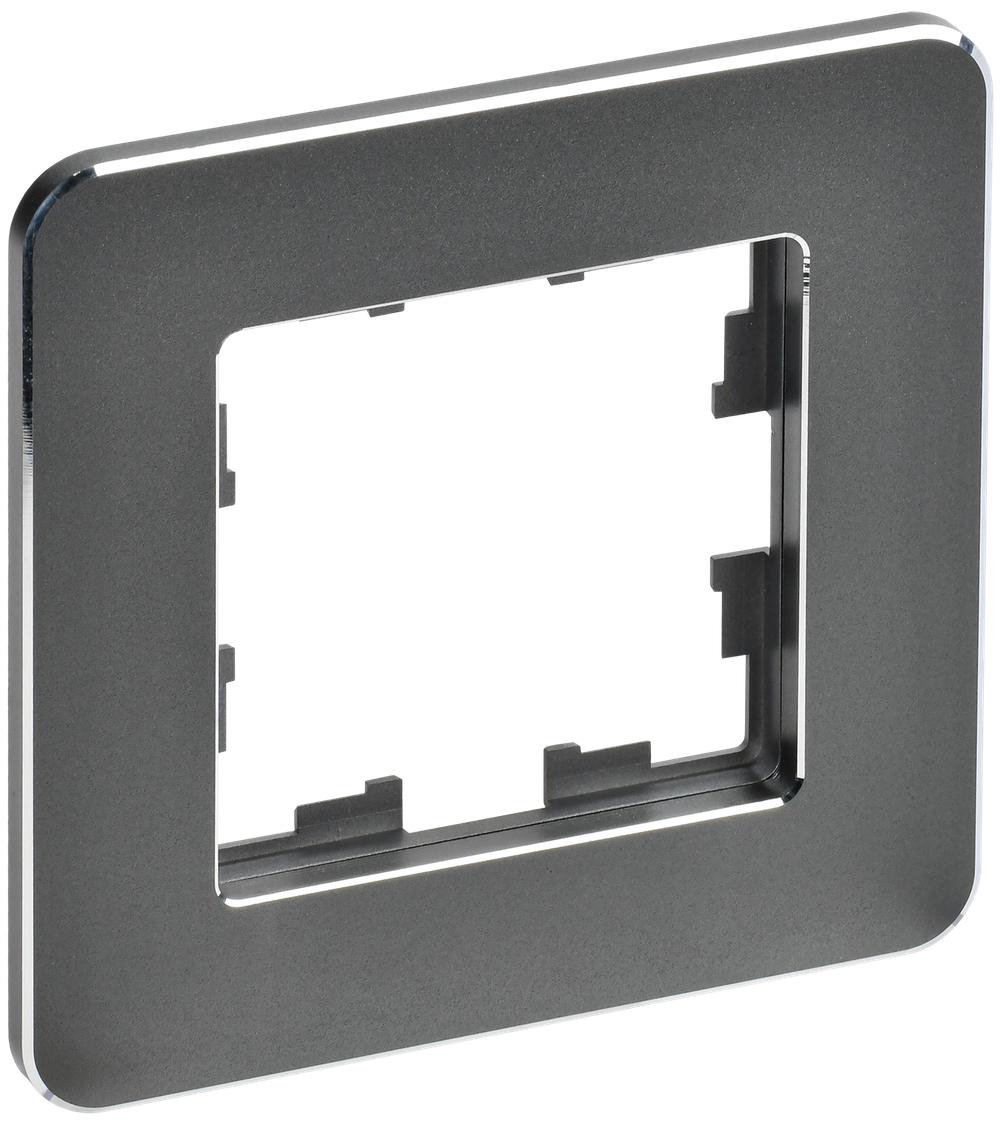 BRITE Рамка 1-местная РУ-1-1-Бр металл титан RE IEK