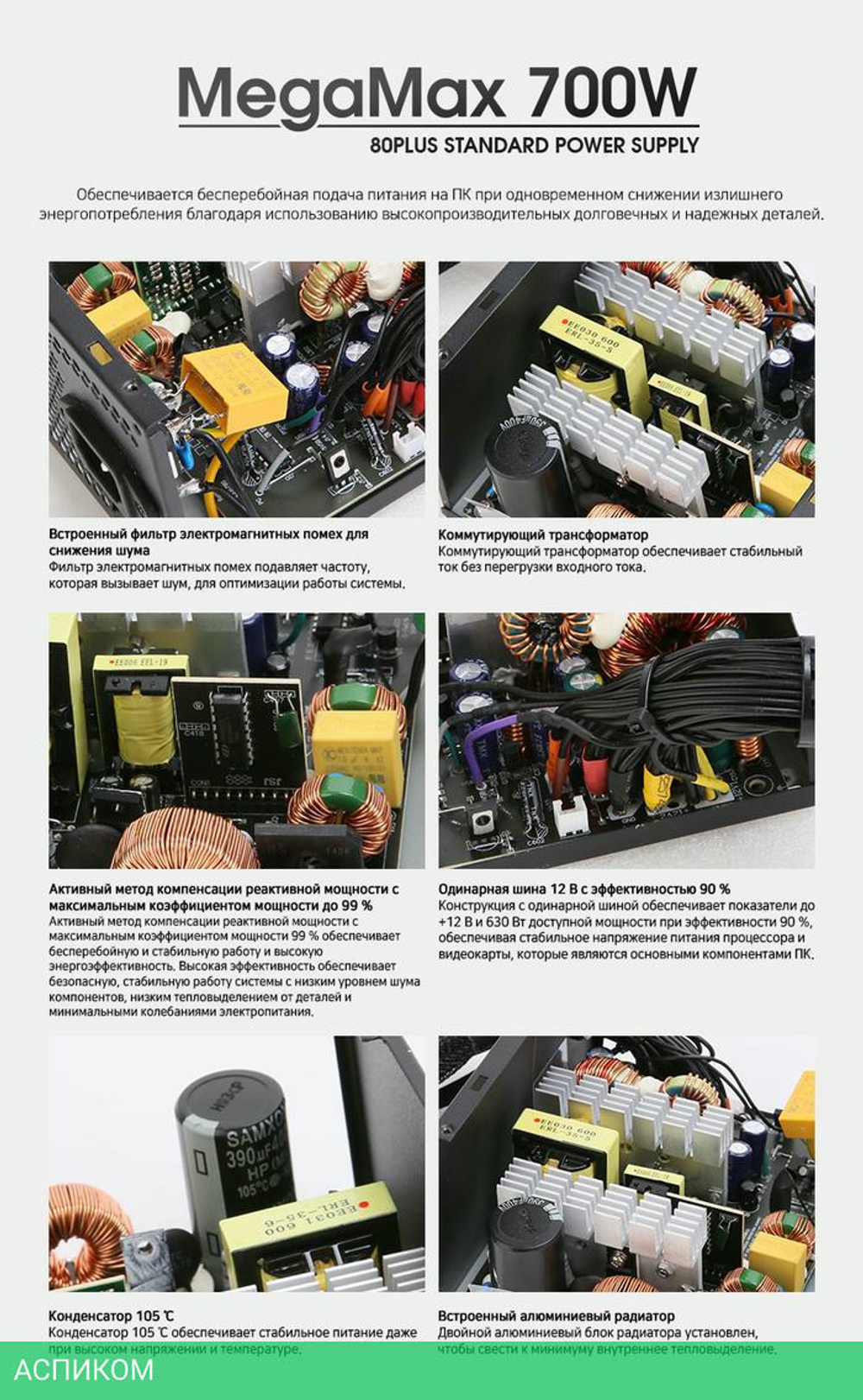 Блок питания Zalman MegaMax TXll 700W (ZM700-TXII)