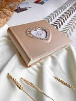 Фотоальбом Делюкс на 200 фото 10х15 см, бум. листы, книж. переплет, с окном свадебный platinum heart "платиновое сердце"