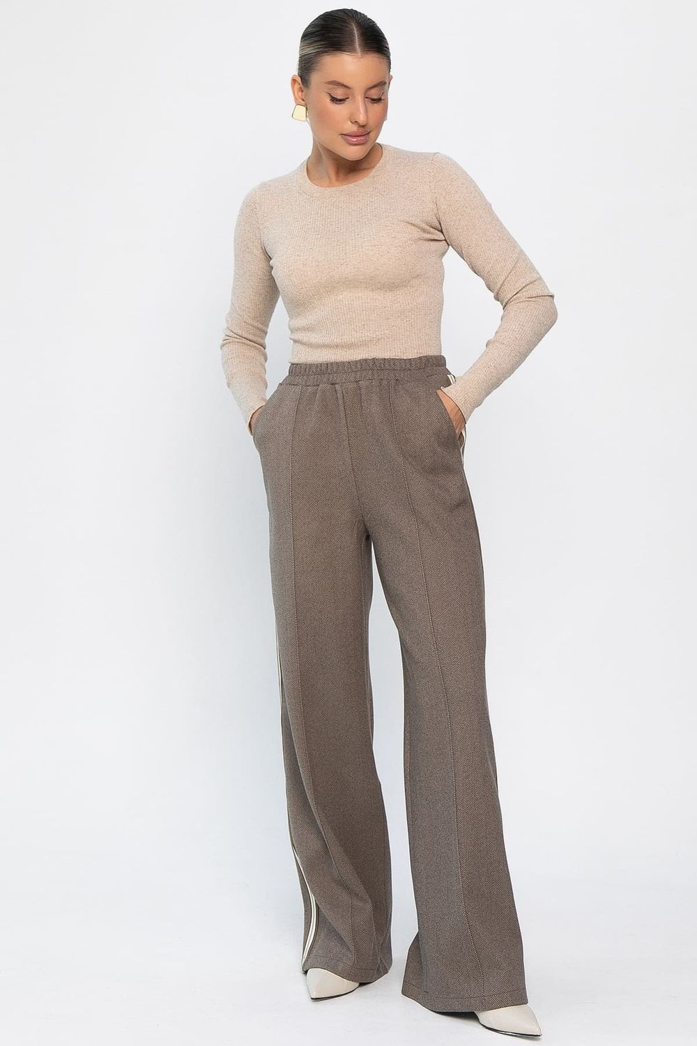 Брюки утепленные трикотажные Вильнюс (брауни) Б14451-5М LT Collection