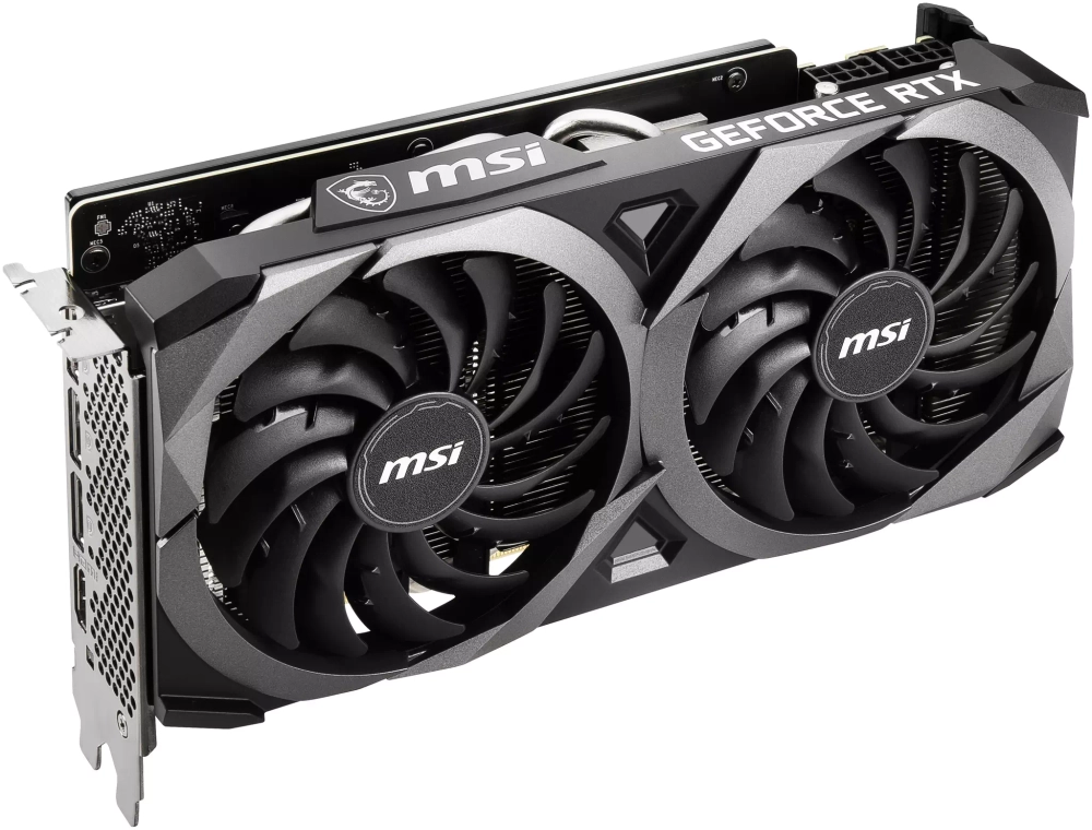 Видеокарта MSI PCI-E 4.0 RTX 3060 VENTUS 2X 12G OC NVIDIA GeForce RTX 3060 12288Mb 192 GDDR6 1680/14000/HDMIx1/DPx3/HDCP Ret