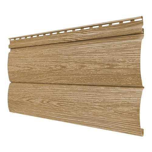 Сайдинг Tecos Lux Двойной оцилинд. брус Ангарская сосна 3660х230 мм