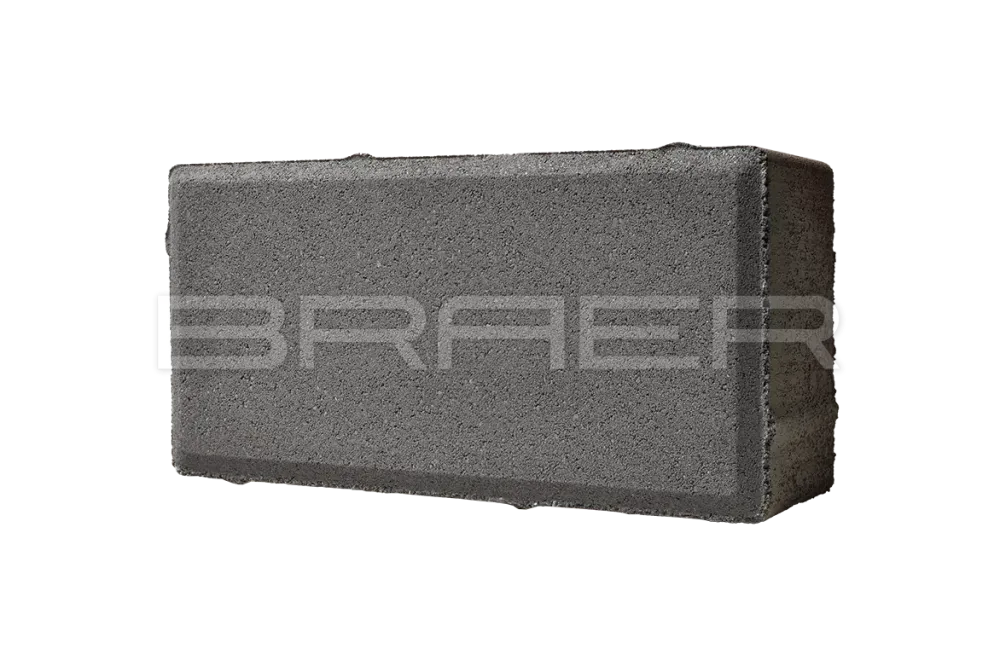 Тротуарная плитка Braer Прямоугольник, Серый, 40 мм