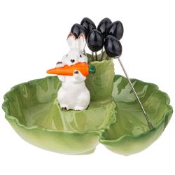 БЛЮДО LEFARD "КРОЛИК" 17 СМ, 6 ВИЛОЧЕК (КОР=24ШТ.)