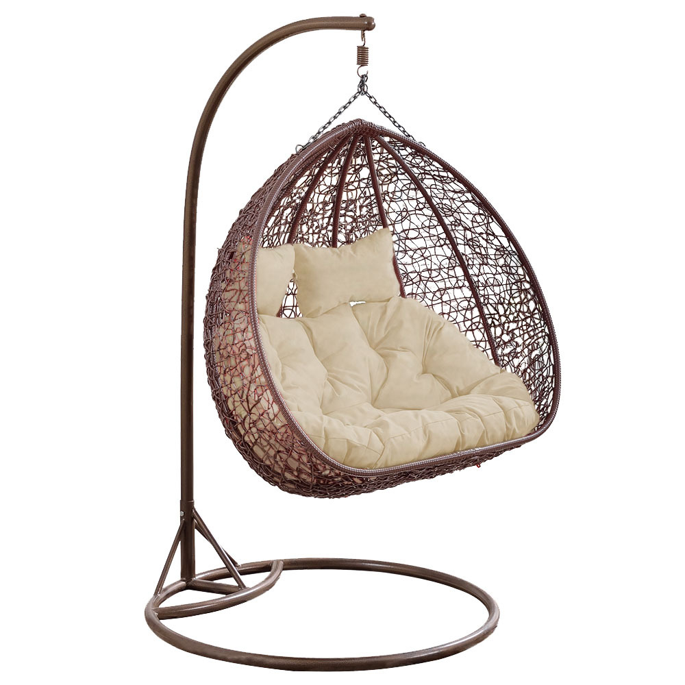 Подвесное кресло корзина для двоих арт. 105 шоколад