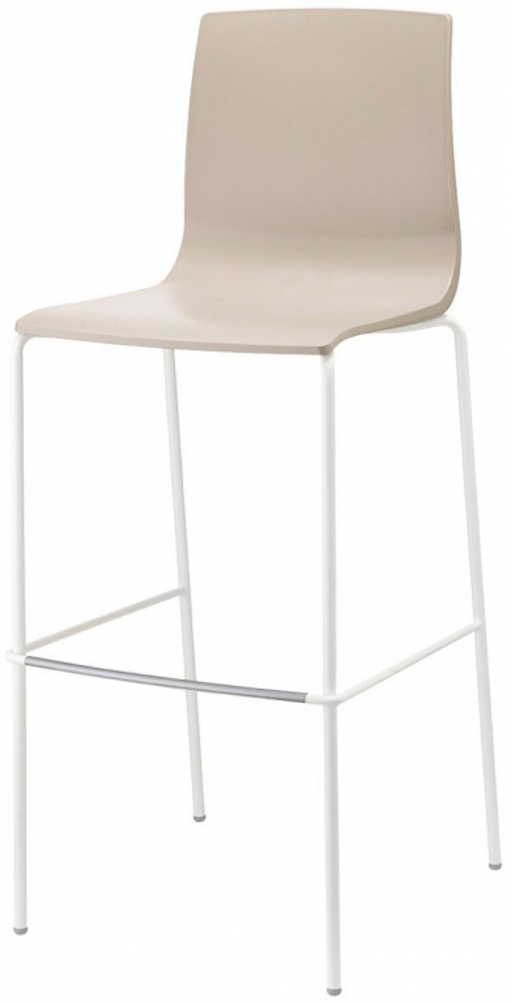 Стул барный пластиковый Scab Design Alice Barstool, лен, тортора