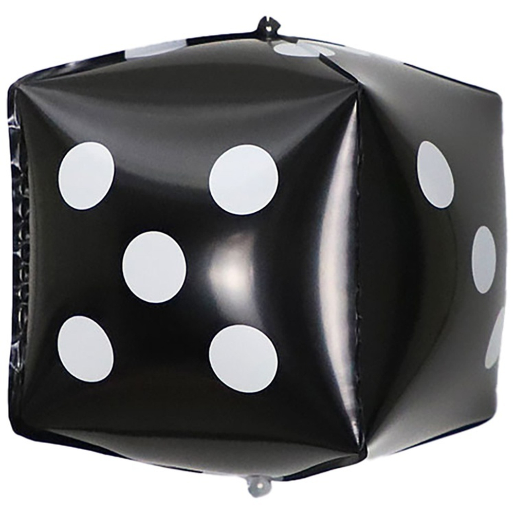 Фольгированная фигура, 3D Куб 24"/ 61 СМ игральная Black