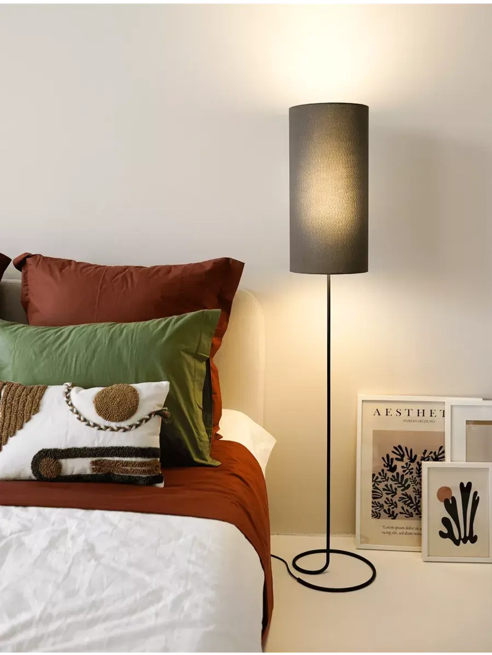 Абажур для торшера e27 тканевый декоративный