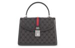 Balenciaga GUCCI Collaboration Canvas Leather Briefcase Small Women"s