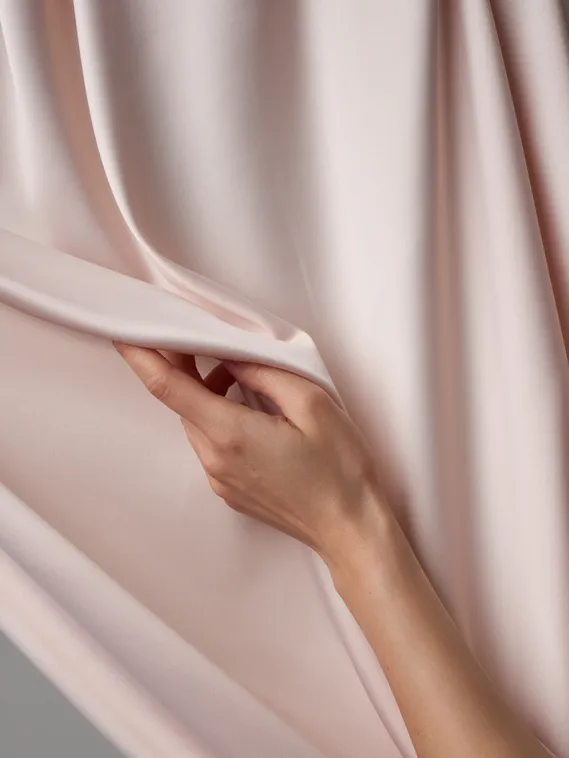 Атлас-стрейч бельевой оптом арт. 1007, Китай, серебристый пион 168