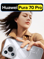 Чехол для Huawei Pura 70 Pro WLONS Spirit Shield прозрачный, с MagSafe и металлической подставкой в блоке камеры