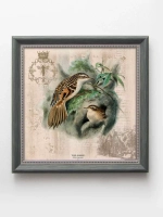 Картины на стену интерьерная на холсте 4 шт, 23*23 см