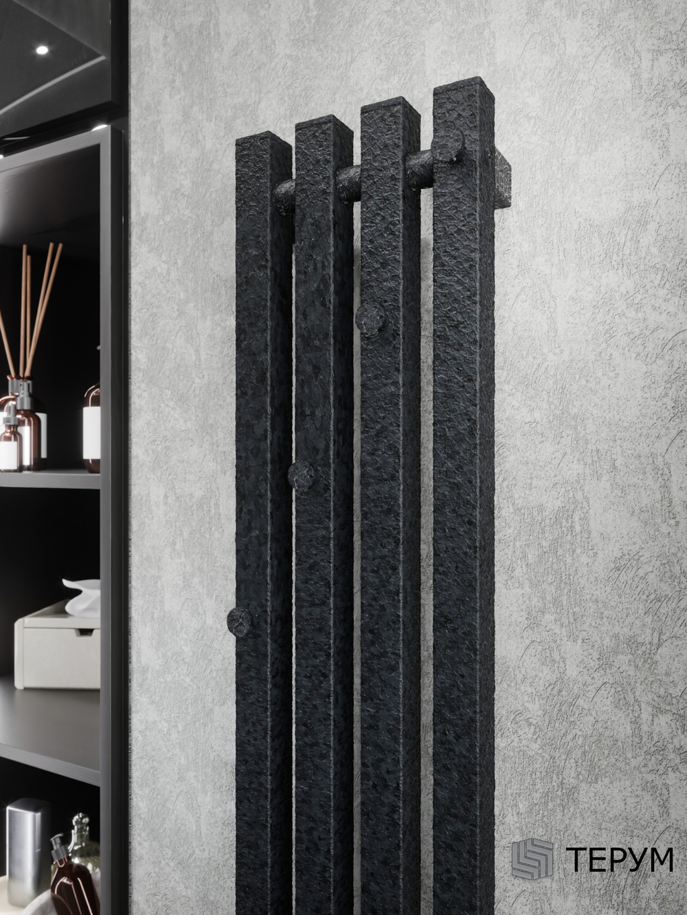 Полотенцесушитель Marco 4 PRO 90x18 черная кожа