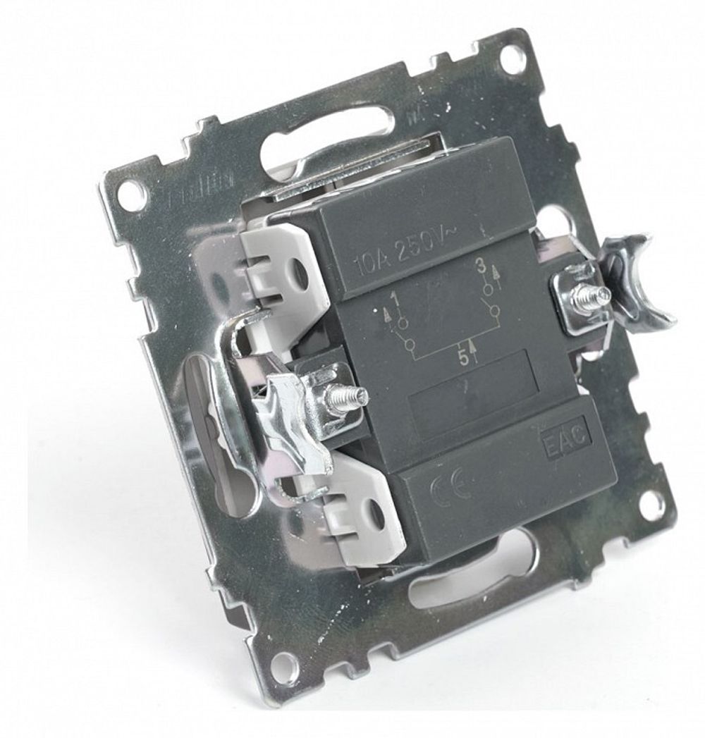 Выключатель двухклавишный без рамки Stekker Катрин 49019