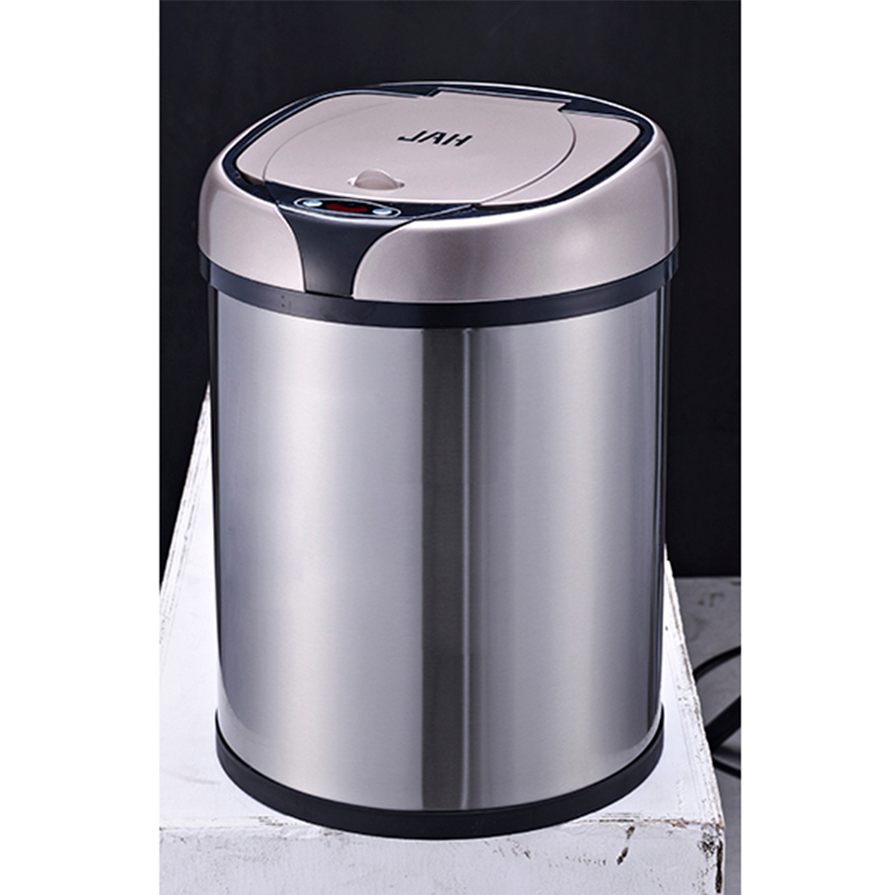 Ведро для мусора сенсорное, круглое, нерж, внутр ведро, Foodatlas JAH-9111, 8 л