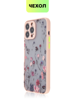 Чехол BROSCORP для Apple iPhone 13 Pro Max оптом (арт. IP13PROMAX-ST-TPU-PINK-PRINT)