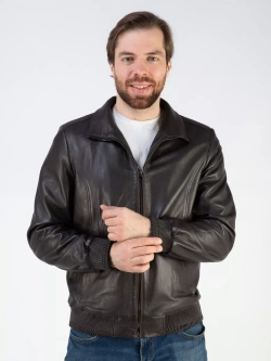 Кожаная куртка демисезонная с капюшоном