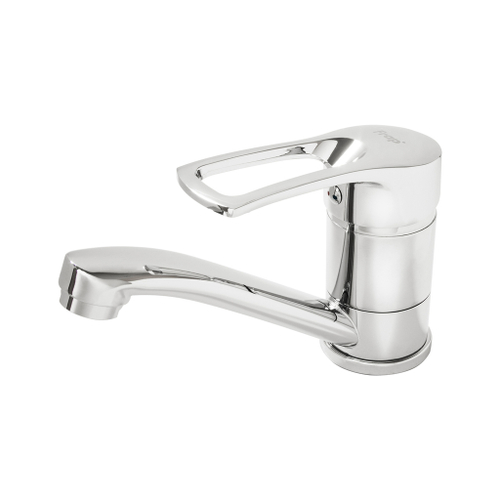 Смеситель для кухни 40к F45701-B FRAP (кор. плоск. пов. излив, хром, п/гайку, силумин)