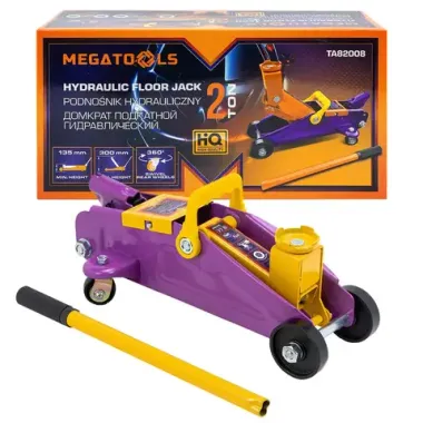 Домкрат подкатной гидравлический 2т (h min 135мм, h max 300мм) MEGATOOLS MT-TA82008