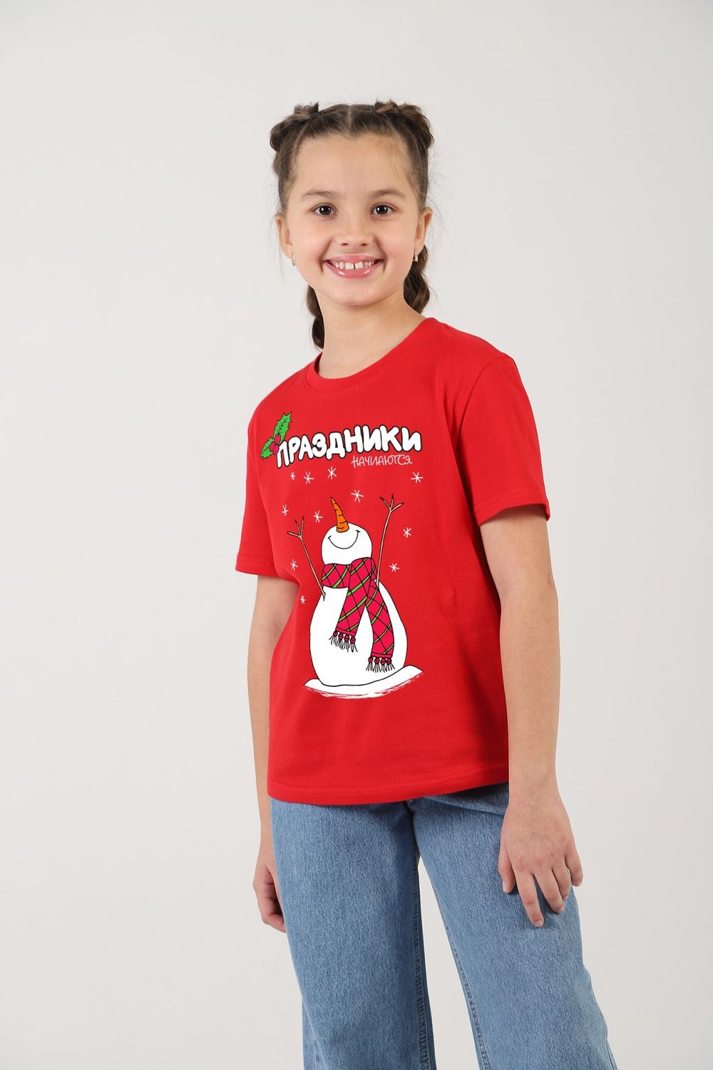 Фуфайка (футболка) для девочки Карнавал-1 Виотекс КРАСНЫЙ