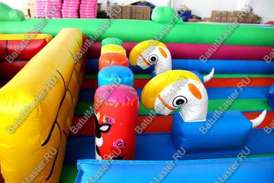 Коммерческий батут "Тигриная страна 2 с низкой горкой" 12*6*3 м