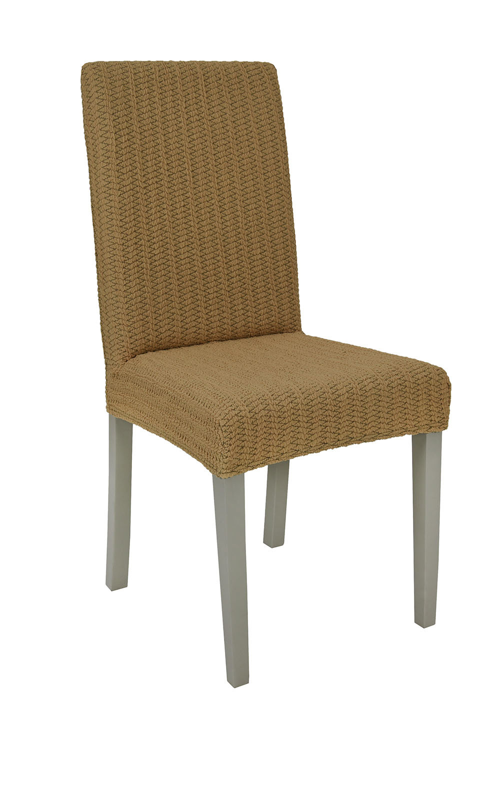 Чехол на стул без оборки Зигзаг, цвет Медовый