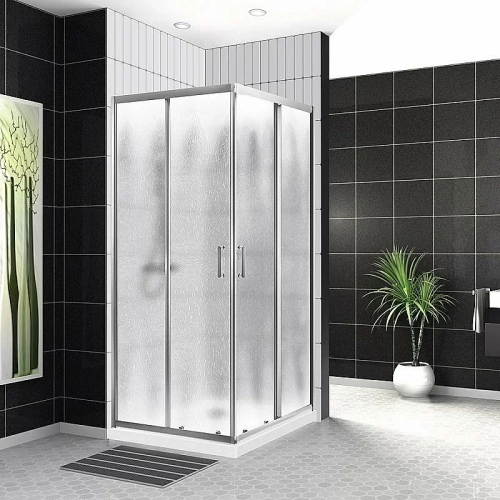 Душевой уголок BelBagno UNO-195-A-2-90-CH-CR 90х90 стекло шиншилла/профиль хром