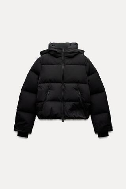 ZARA ВОДОНЕПРОНИЦАЕМАЯ КУРТКА RECCO®, ЧЕРНЫЙ
