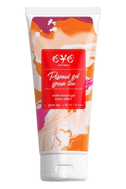 Интимная смазка на водной основе с согревающим эффектом OYO Personal Gel Green Tea - 50 мл.