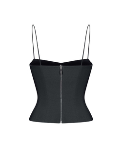 Топ-бюстье корсетного типа из крепа со шнуровкой