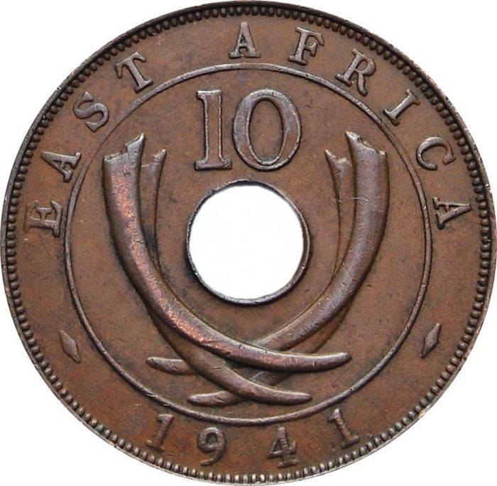 10 центов 1941 Британская Восточная Африка XF
