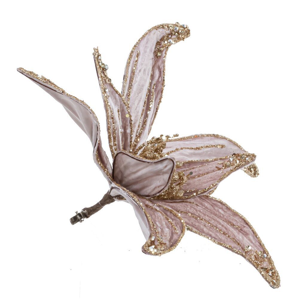 GAEM Цветок исскуственный "Пуансеттия" (на клипсе), D 31 см, L31 W31 H17 см