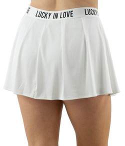 Теннисная юбка Lucky in Love Core Let's Get It On Skirt - white