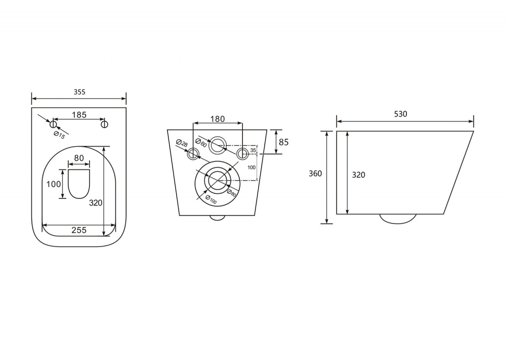 Унитаз ABBER Rechteck AC1201MBE подвесной светло-бежевый матовый, безободковый