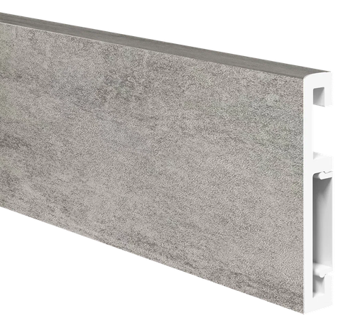 Напольный плинтус ПВХ Foresta Grace Бетон серый FG 013 2000х70х13 мм