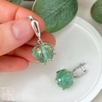 LEFIREL' Серьги серебряные женские "Фера" с цветами из муранского стекла / ювелирные украшения из родированного серебра 925